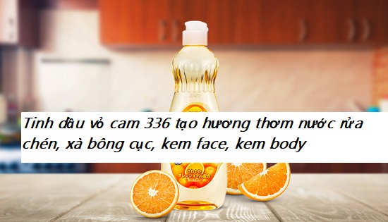 Tinh dầu vỏ cam 336 tạo hương thơm nước rửa chén, xà bông cục, kem face, body