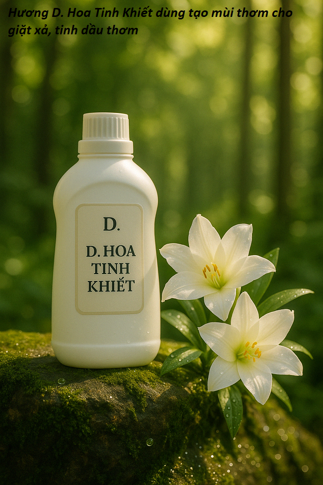 Hương D. Hoa Tinh Khiết tạo mùi thơm cho giặt xả, tinh dầu thơm