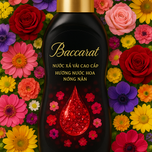 Hương nước hoa Baccarat tạo mùi thơm cho giặt xả, tinh dầu xịt thơm