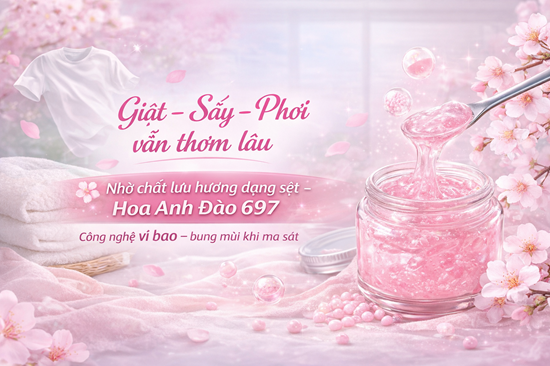 Giặt – sấy – phơi xong vẫn thơm lâu? Bí quyết nằm ở hạt lưu hương tông Hoa Anh Đào 697