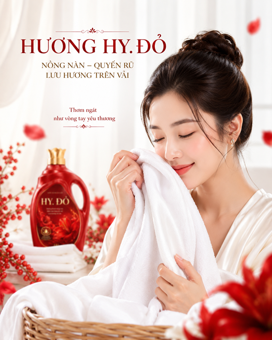 Hương HY. Đỏ – Hương liệu nước giặt, nước xả thơm nồng nàn quyến rũ