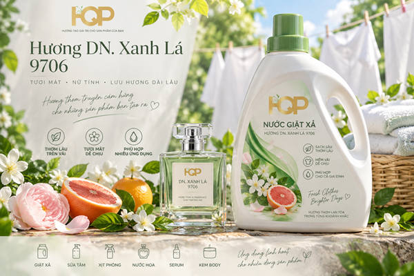 Hương DN. Xanh Lá – Tông hương thơm cuốn hút cho giặt xả và mỹ phẩm